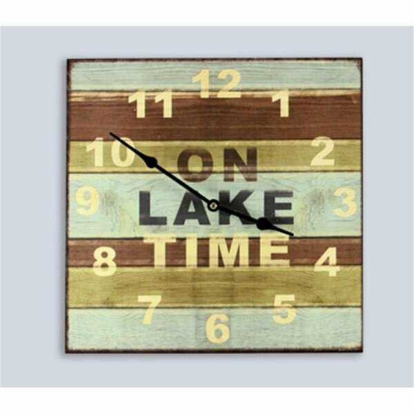 Youngs 13 in. Wood Lake House Clock 33420